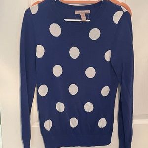 Blue Polka Dot Sweater From Banana Republic